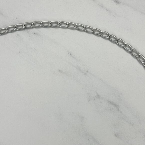 Silver Tone Metal Chain Link Belt Small Minimalist ✨ - Picture 9 of 11